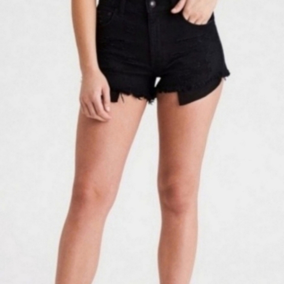American Eagle Hi Rise Festival Denim Shorts 2 - Picture 2 of 6